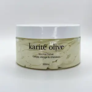 Baume Sahel – soin naturel pour apaiser l’eczéma et le psoriasis Pot de Baume Sahel Karité Olive pour les peaux sèches et irritées